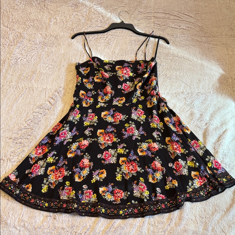 Alice + Olivia Dress Glinda Fit and Flare Mini Magnolia Floral